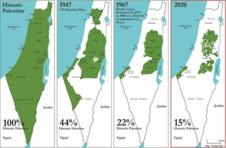 Su quale mappa Israele vuole ora firmare la pace? - Invictapalestina